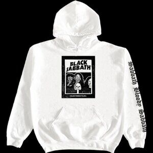 FREE SHIPPING! BLACK SABBATH - Sabbath Bloody Sabbath White Hoodie - Rare